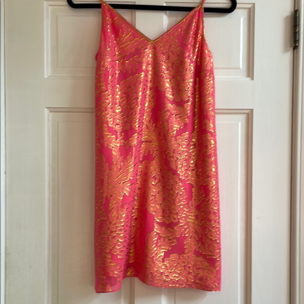 Lilly Pulitzer Pink Slip Dress with Spaghetti Straps